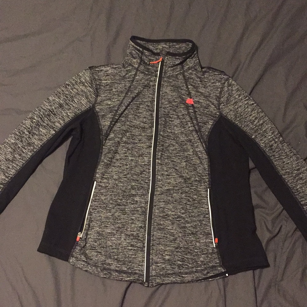 tangerine full zip up jacket